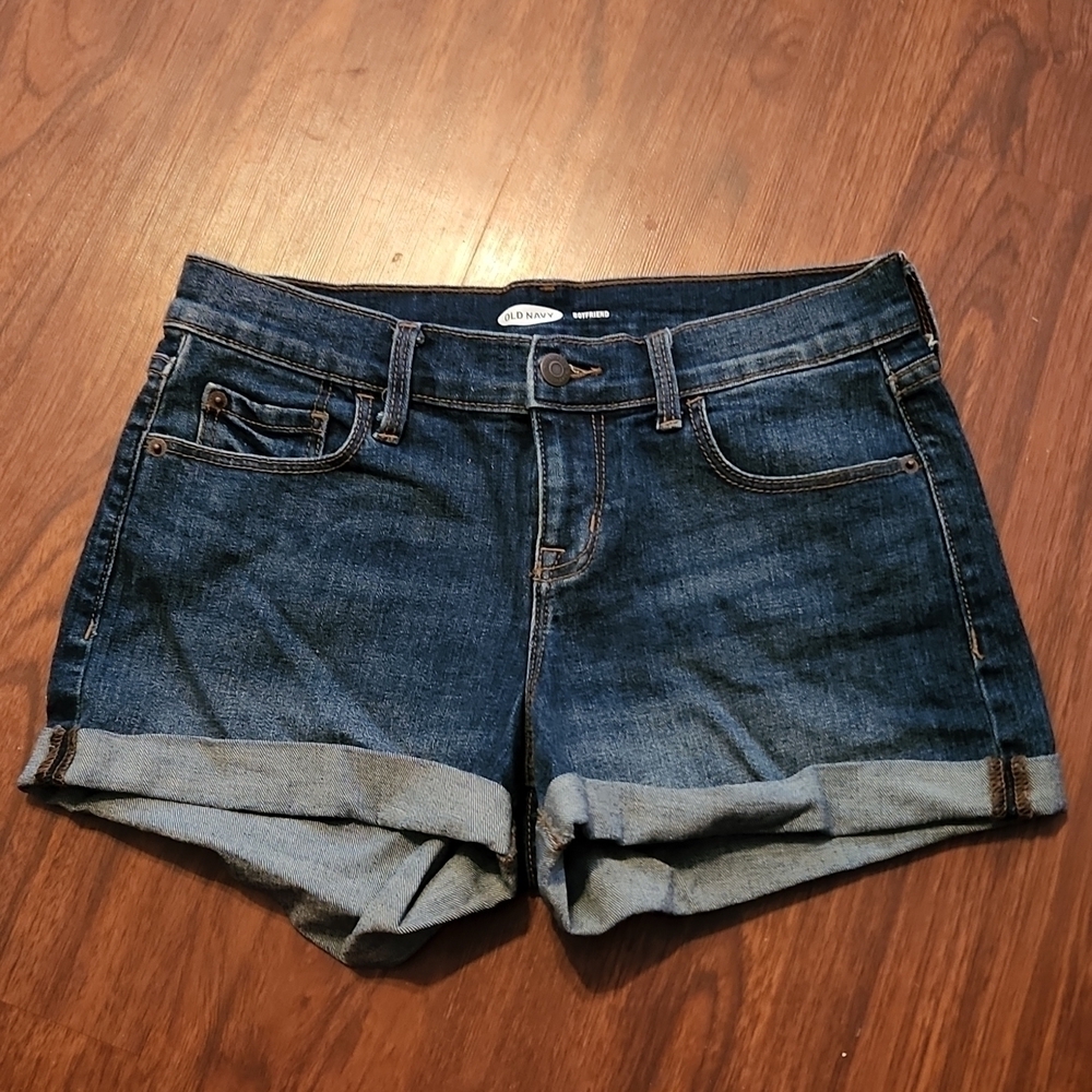 Old Navy Shorts Womens Size 2 Boyfriend Jean Denim Rolled Hem